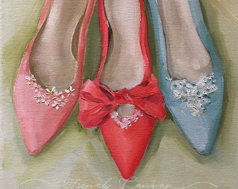 One of Each  Art Print, Colorful Wall Art, Shoes