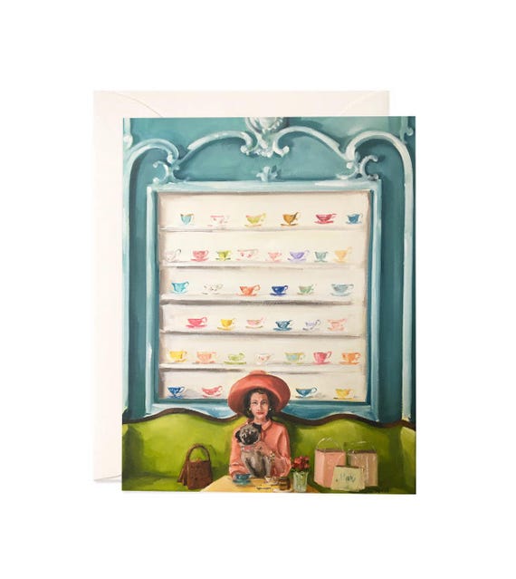 Tippy and Tilly Take Time for Tea - Boxed Set of 8 Art Cards, Blank Cards, Lisa Finch Art, French Canvas Studio, Note Card, Art on a Card