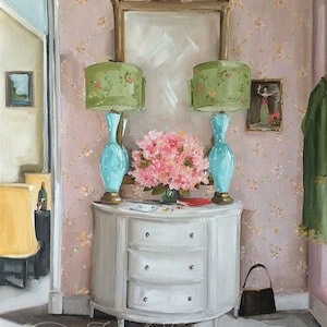 Lámina artística "La cantante de ópera", impresión giclée de Lisa Finch, papel de algodón para pared.