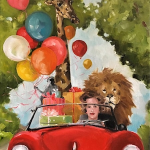 Los organizadores de fiestas - Impresión artística de 18 x 24, Lisa Finch Art, French Canvas Studio, Arte mural caprichoso