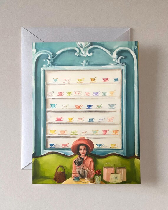 Tippy and Tilly Take Time for Tea - Boxed Set of 8 Notecards, Blank Cards, Lisa Finch Art, French Canvas Studio, Note Card, Art on a Card