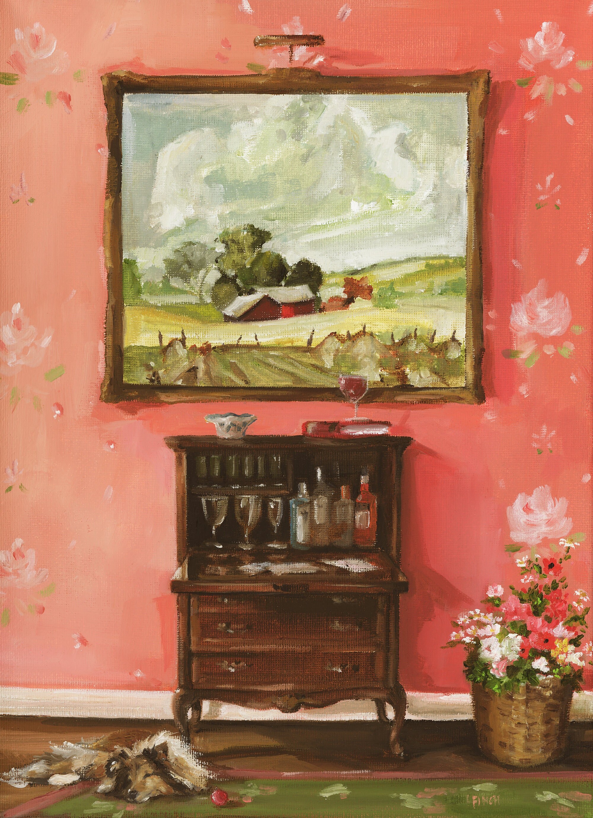 Summer Walks, Original Oil Painting, French Canvas Studio, Fine Art