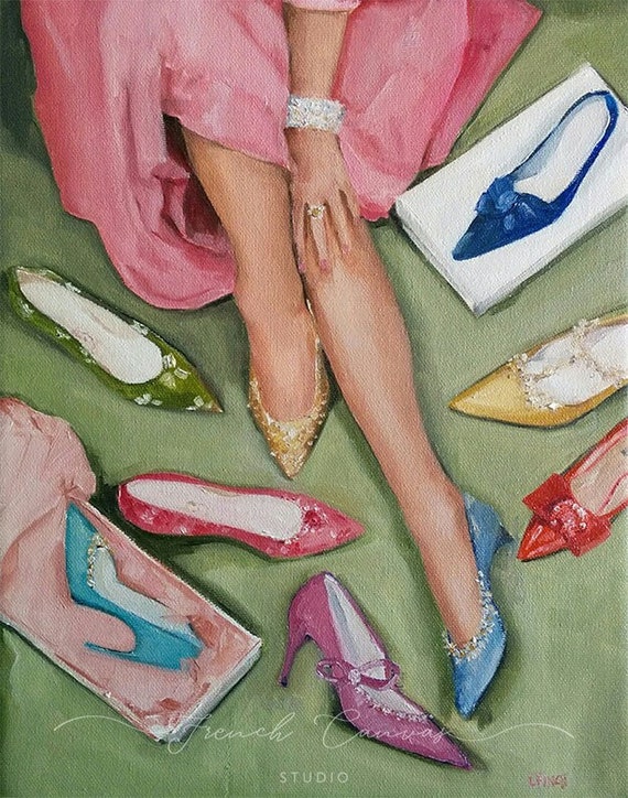Candy's Coloured Shoes - Fine Art Print, Giclée, Giclee Print, Still Life, Shoe Art, French Canvas Studio