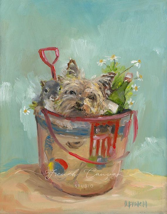 Room for Two - Fine Art Print, Whimsical Original Wall Art, Lisa Finch Artist, French Canvas Studio