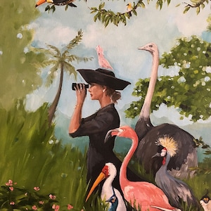 The Birdwatcher - 24 x 30 Art Print