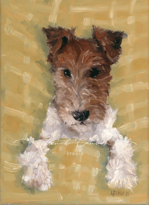 A Pup Named Pip - Fine Art Print, Giclee, Giclee Print, Dog Art, Whimsical, Lisa Finch Artist, French Canvas Studio