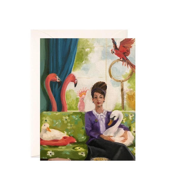 The Ornithologist - Boxed Set of 8 Art Cards, Blank Cards, Lisa Finch Art, French Canvas Studio, Note Card, Art on a Card