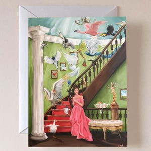 The Great Flight - Coffret de 8 cartes, cartes vierges, oeuvre d'art Lisa Finch, studio de toile Français, carte de correspondance, oeuvre d'art sur une carte