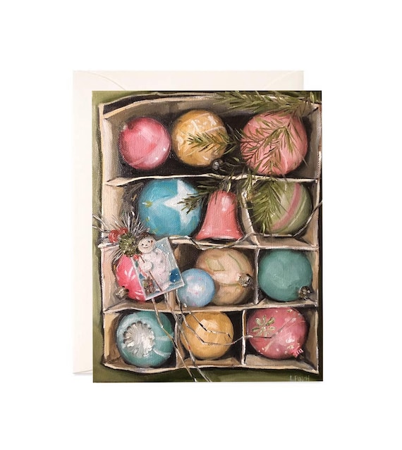 Little Bits of Christmas - Boxed Set of 8 Notecards, Lisa Finch Artist,  Art on a Card