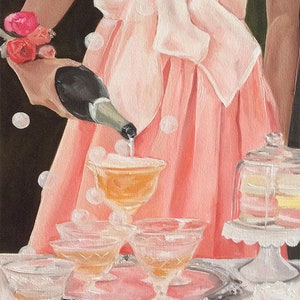 Un verre en rose - Impression d&#39;art, jet d&#39;encre, jet d&#39;encre, impression, art mural, atelier de toile Français