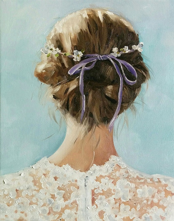 The Lavender Girl - Fine Art Print, Still Life, Giclee, Giclee Print, Wall Art, Portrait, French Canvas Studio