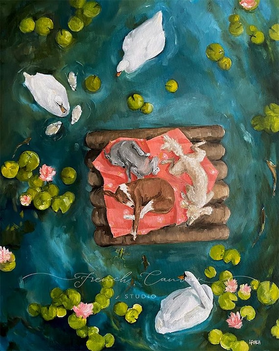 Gently Down the Stream- Original Oil Painting, Original Artwork, French Canvas Studio, Lisa Finch Artist