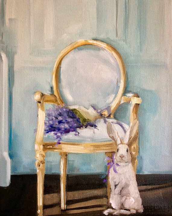 The Lavender Keeper - Fine Art Print, Giclee, Giclee Print, Still Life, Animal Art, French Canvas Studio, Wall Art