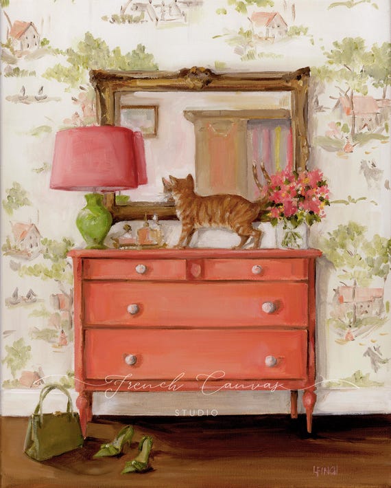 The Guest - Fine Art Print, Giclee, Giclee Print, , Whimsical Art, French Canvas Studio, Lisa Finch, Original Artwork