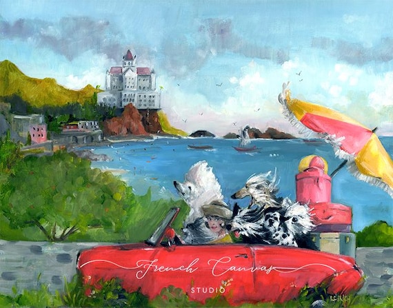 The Holiday - Fine Art Print, Giclée, Giclee Print, Paper Print, French Canvas Studio, Lisa Finch Artist, Whimsical Artwork