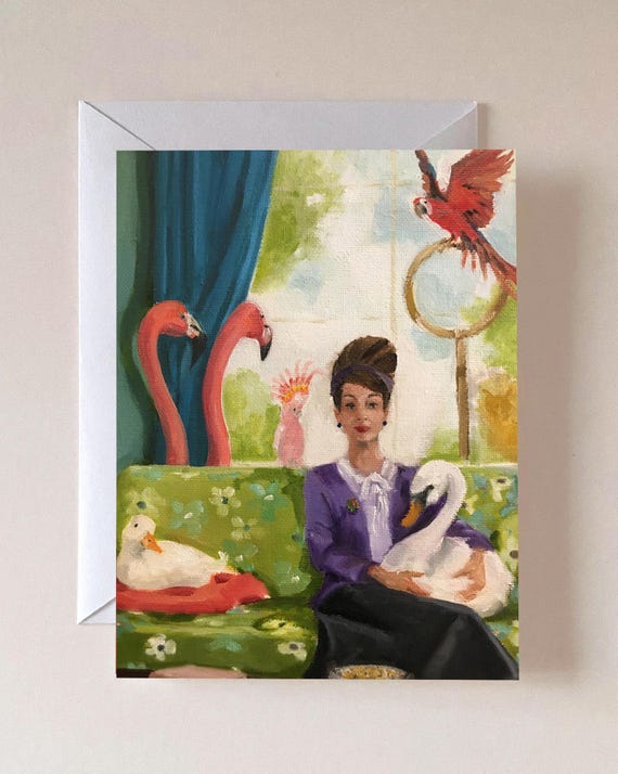 The Ornithologist - Boxed Set of 8 Notecards, Blank Cards, Lisa Finch Art, French Canvas Studio, Note Card, Art on a Card