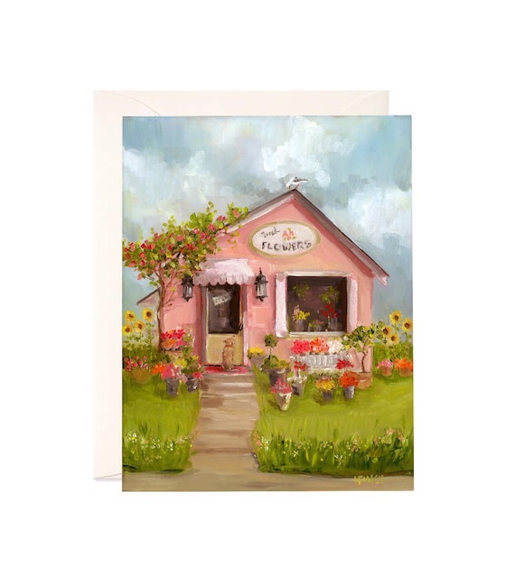 Fresh Flowers- Boxed Set of 8 Art Cards,  Lisa Finch Artist, Art on a Card