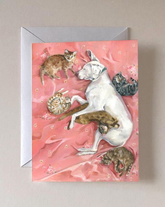 Lazy Daisy - Boxed Set of 8 Notecards, Blank Cards, Lisa Finch Art, French Canvas Studio, Note Card, Art on a Card