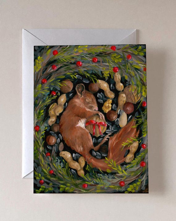 A Little Gift - Boxed Set of 8 Art Cards, Blank Cards, Lisa Finch Art, French Canvas Studio, Note Card, Art on a Card