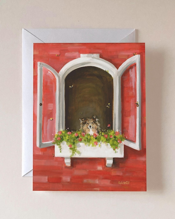 Hello Spring - Boxed Set of 8 Notecards, Blank Cards, Lisa Finch Art, French Canvas Studio, Note Card, Art on a Card