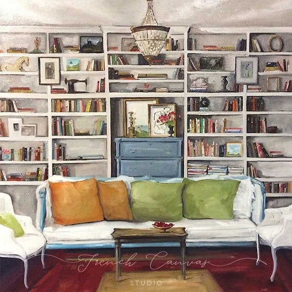 Good Company - Fine Art Print, Original Artwork, French Canvas Studio, Wall Art, Art Print, Giclée, Giclee Print, Interior Scene, Book Art