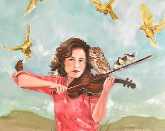 The Fiddler - Fine Art Print, Giclee Print, Art Print, Bird Art
