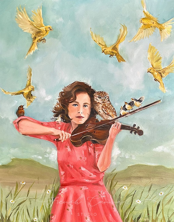 The Fiddler - Fine Art Print, Giclée,  Giclee Print, Art Print, Bird Art