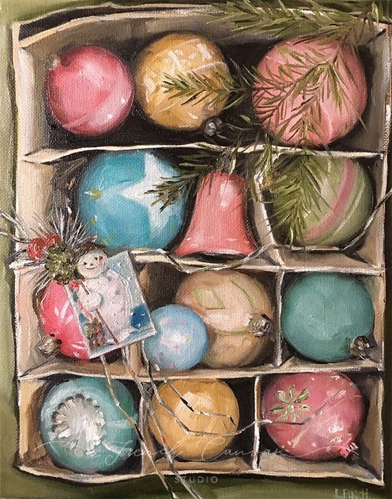Little Bits of Christmas - Fine Art Print, Giclée, Giclee Print, Wall Art, Holiday, French Canvas Studio