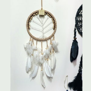 Beige Tree of Life Dream Catcher Hippie Wall Hanging Housewarming Gift Cozy Indian Home Decoration image 3