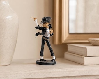 Michael Jackson Shiny Decorative Figurine Iconic Pop Music Art
