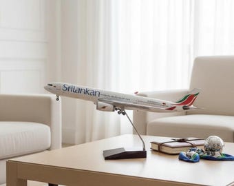 Modelo de avión A330 de Sri Lanka, avión de exhibición de aerolínea, escala 1:135, 18,5 pulgadas, decoración coleccionable