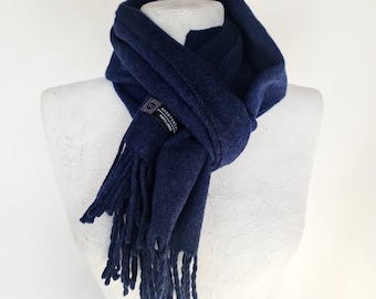 Free  Shipping/Vintage Navy Lambswool Soft Unisex Shawl /Gift for Her-Him/Spring,Summer,Fall Accessories