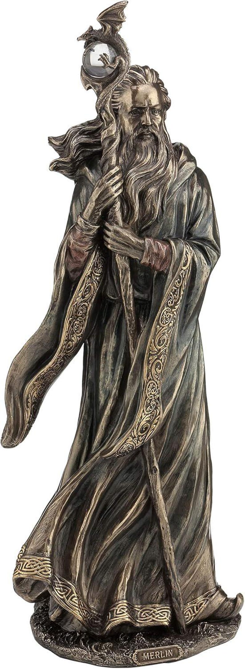 Mythology History Merlin Decorative Object Collectible Wizard Figurine ...