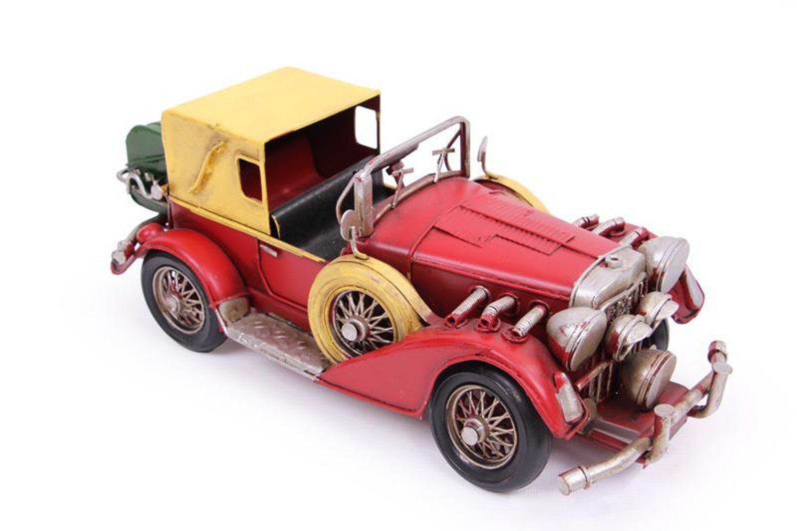 Antique Model Old Red Car Model-desk Accessory Hand-made Worn Car gift