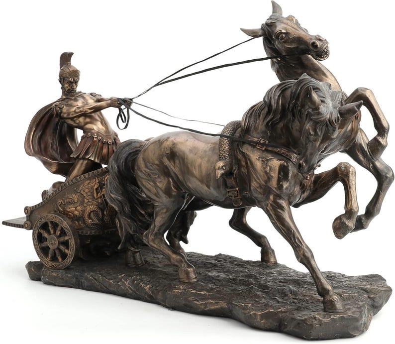 Roman Cavalry Warrior Decorative Statue 11.02x4.33x6.69in Ancient ...