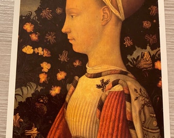 Künstler Pisanello 15. Jahrhundert Louvre Museum Postkarte, Reproduktion veröffentlicht KARIZZMA 1994