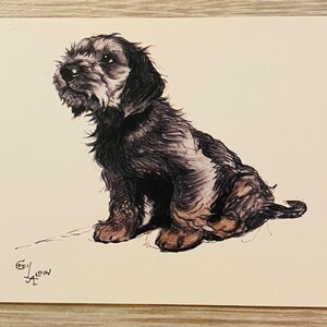 Carte postale de chien de l’artiste Cecil Aldin, reproduction publiée KARIZZMA 1994
