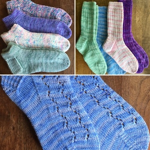 Knitting Pattern Bundle of 3, Our House Socks, Everyday Socks, and Lace Sock Patterns - DIGITAL DOWNLOAD