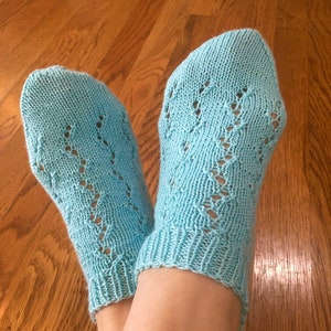 HKH Lace House Socks, Ankle Socks, Sky Blue, Size M/L