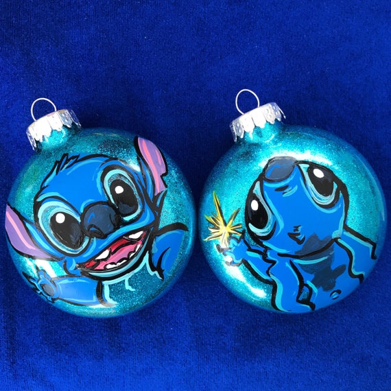 Personalized Stitch Ornament Lilo and Stitch Handpainted Ornament 