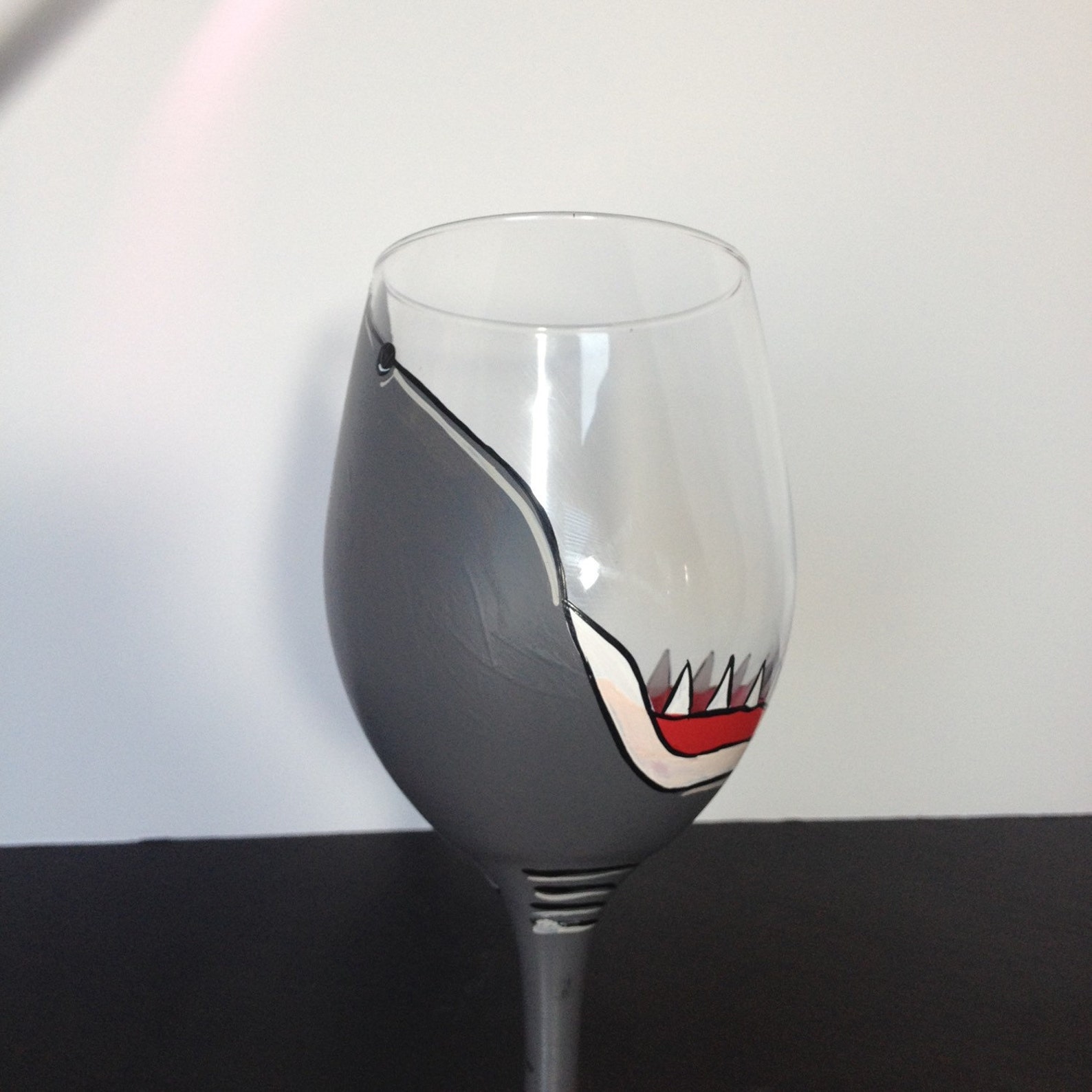 Shark Wine Glass Shark Week Jaws marine Biologist Gift Etsy
