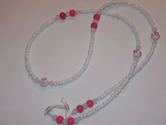 Breast Cancer Awareness Pink Ribbon Lampwork Bead Pink Bead | Etsy