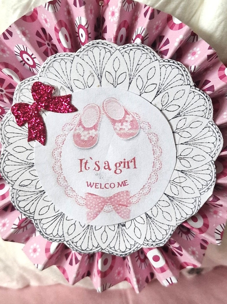 Windeltorte rosa/pink/weiss Windelwichtel Dino personalisiert Name Taufe Geburt Jute Bild 2