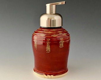 Ready to Ship Handmade Ceramic Foaming Soap Dispenser by NorthWind Pottery