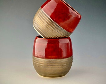 2 Cocktail Cups/Wine Cups/Whiskey Sippers/Yunomi/Tea/Juice Cups Handmade  by NorthWind Pottery
