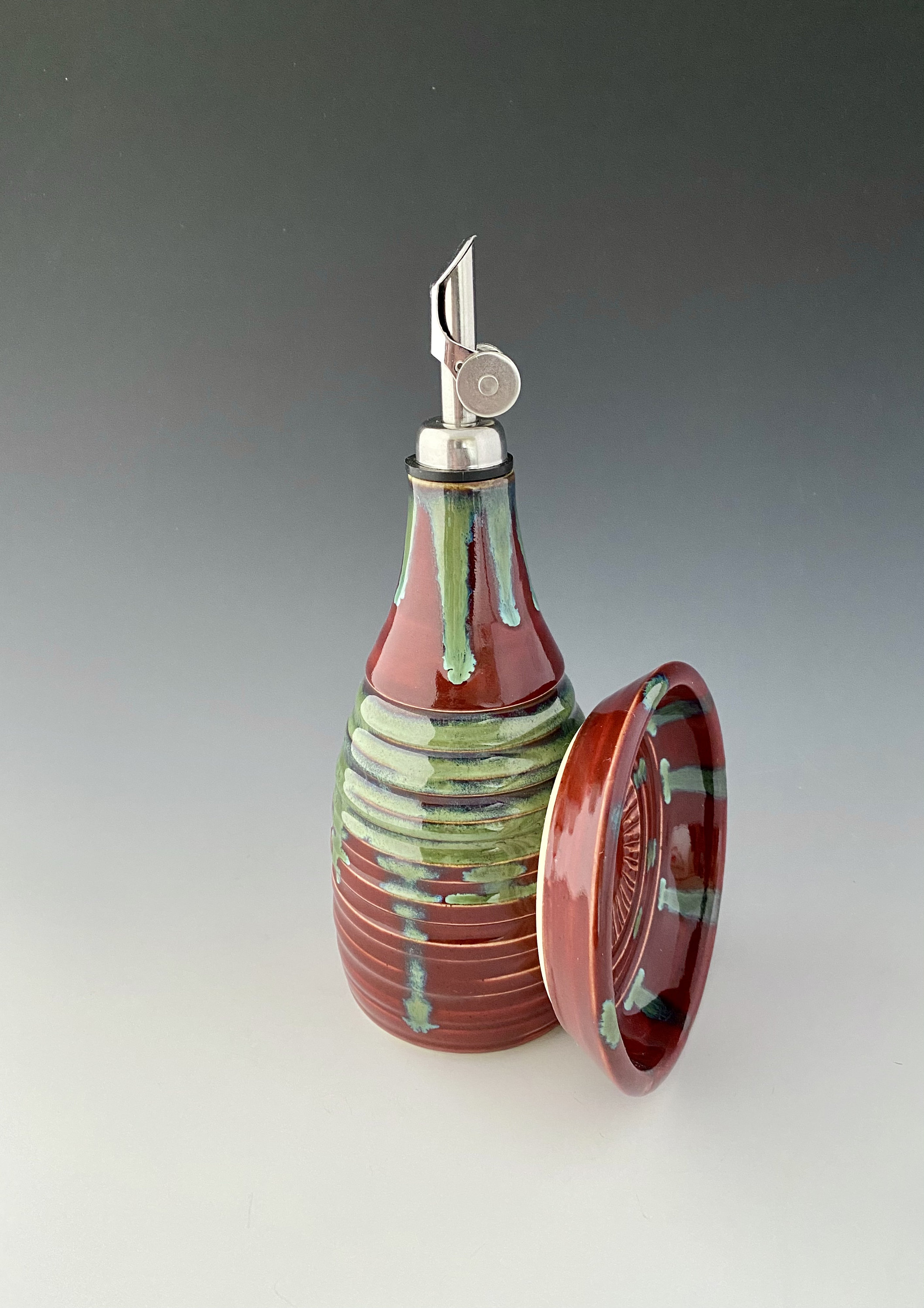 Handmade Pottery Ceramic Olive Oil Decanter Oil Bottle Oil Etsy