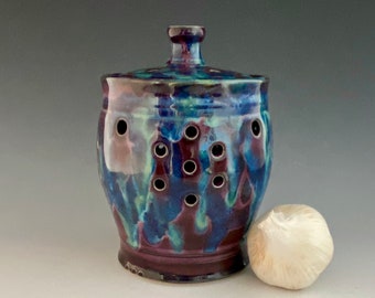 Garlic Keeper Jar by NorthWind Pottery works well for shallots, too!