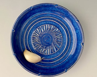 Garlic Grater One of a Kind Wheelthrown  Oil Dipping Dish/Saucer by NorthWind Pottery