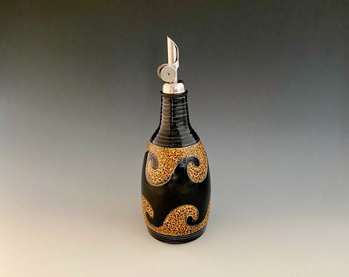 Olive Oil Bottle, Oil Cruet, Oil Dispenser One of a Kind Handmade Pottery Ceramic by NorthWind Pottery