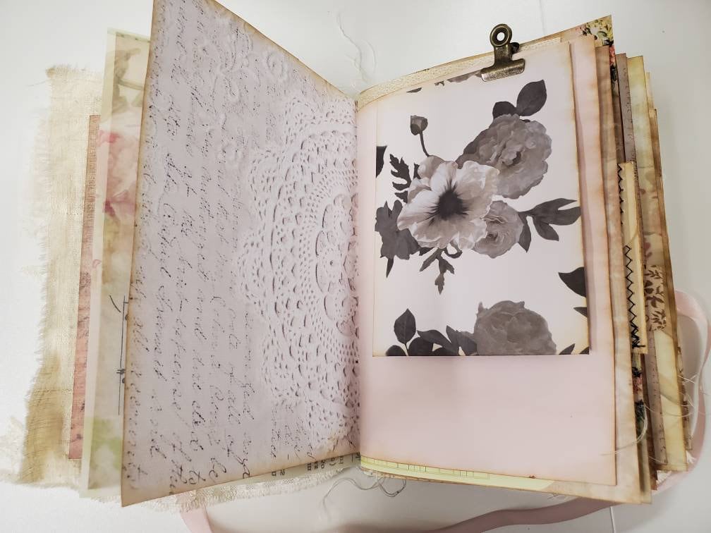 JunkJournal✢『LADY♡』 Flip through - Vintage Pink Junk Journal #junkjournal